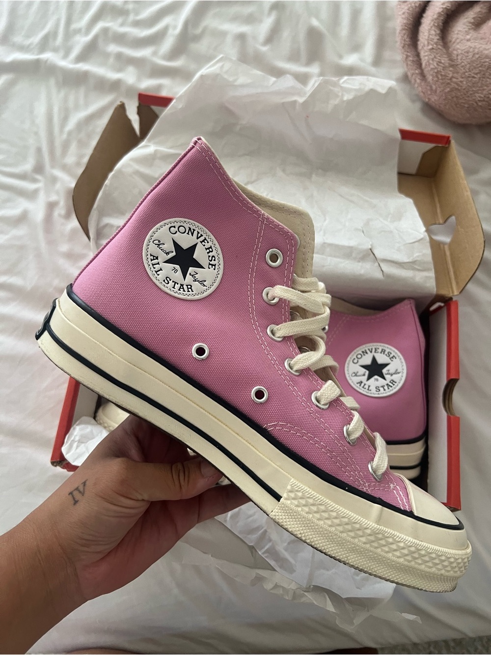 Converse High Top Sneakers in Bubblegum Pink